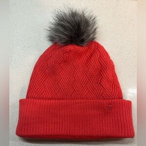 Lululemon Chevron Knit Pom Beanie